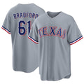 Texas #61 Bradford Player Baseball Short Sleeve gray Jersey Cody For Men Women Youth Gift