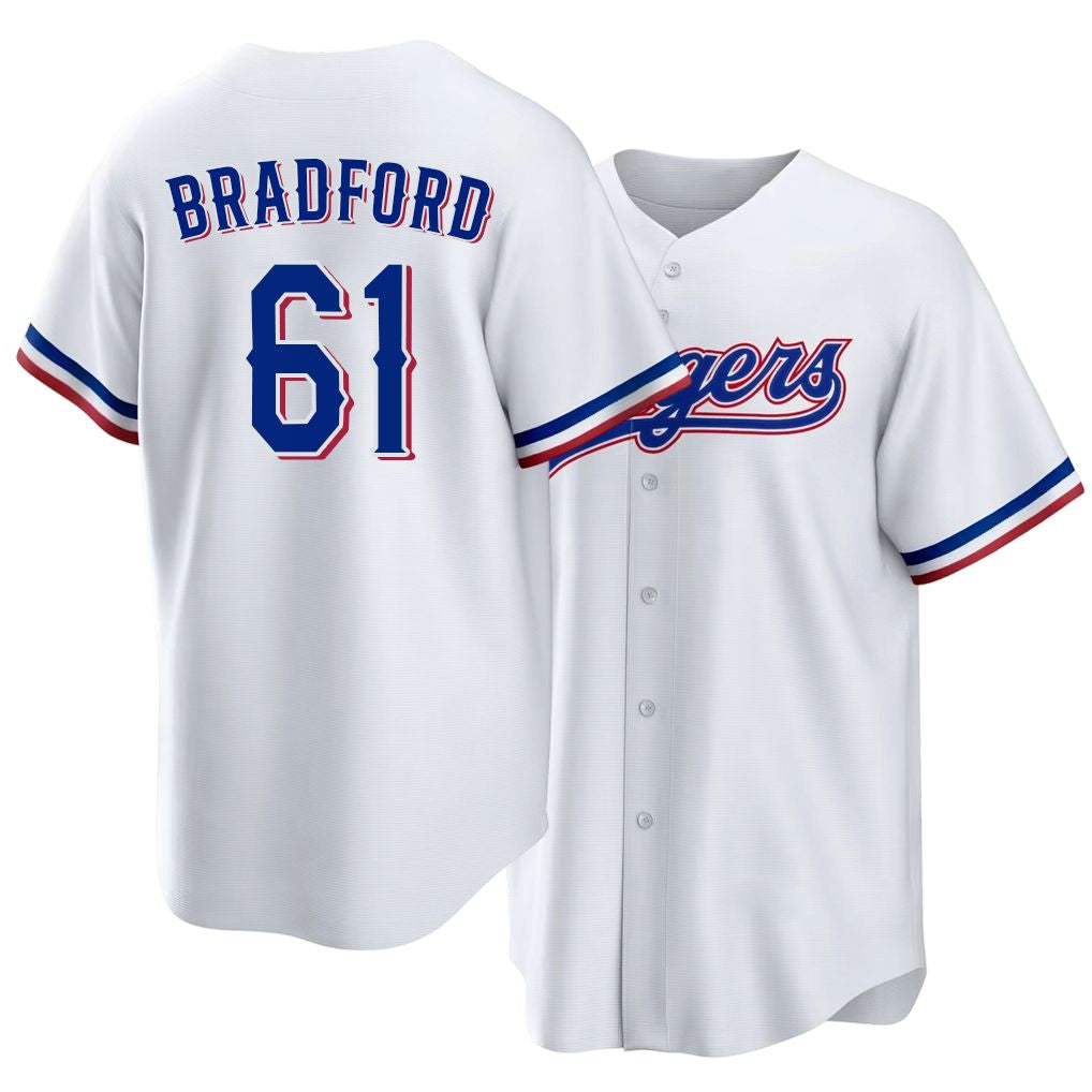 Texas #61 Bradford Player Baseball Short Sleeve white Jersey Cody For Men Women Youth Gift