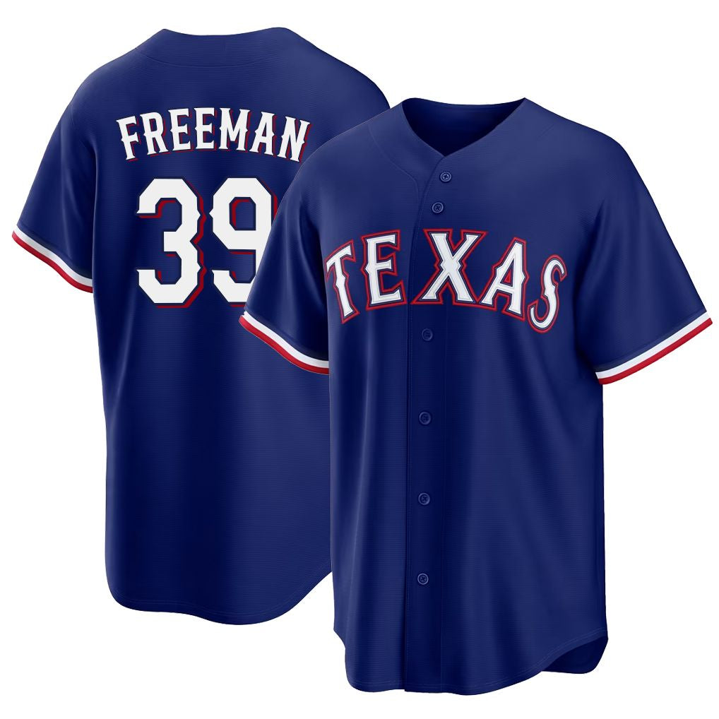 Texas #39 Freeman Player Baseball Short Sleeve royal Jersey Cody For Men Women Youth Gift