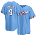 Texas #9 Jansen Player Baseball Short Sleeve light blue Jersey Danny For Men Women Youth Gift