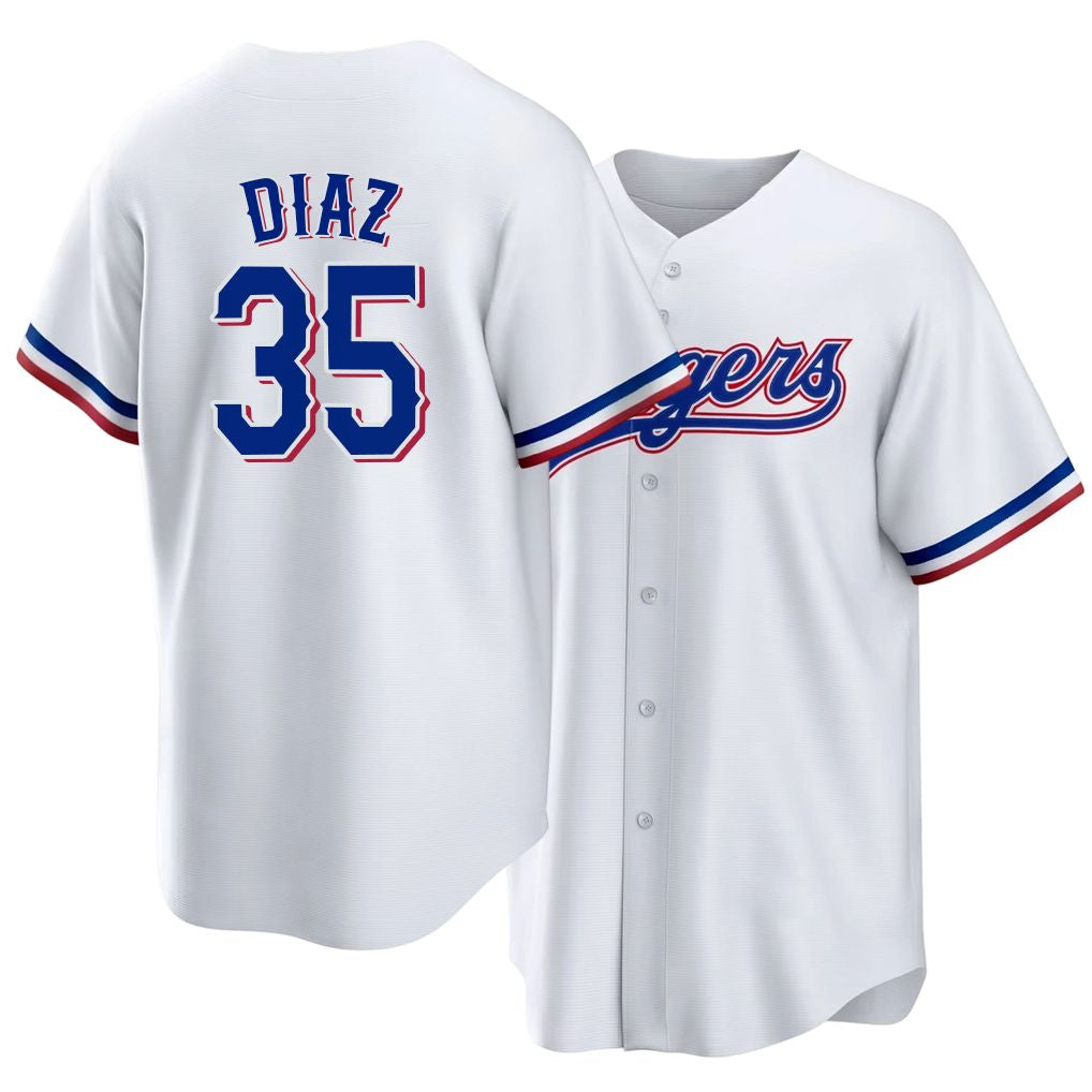 Texas #35 DIaz Player Baseball Short Sleeve white Jersey Elias For Men Women Youth Gift