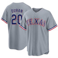 Texas #20 Duran Player Baseball Short Sleeve gray Jersey Ezequiel For Men Women Youth Gift