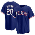 Texas #20 Duran Player Baseball Short Sleeve royal Jersey Ezequiel For Men Women Youth Gift