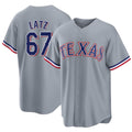 Texas #67 Latz Player Baseball Short Sleeve gray Jersey Jacob For Men Women Youth Gift