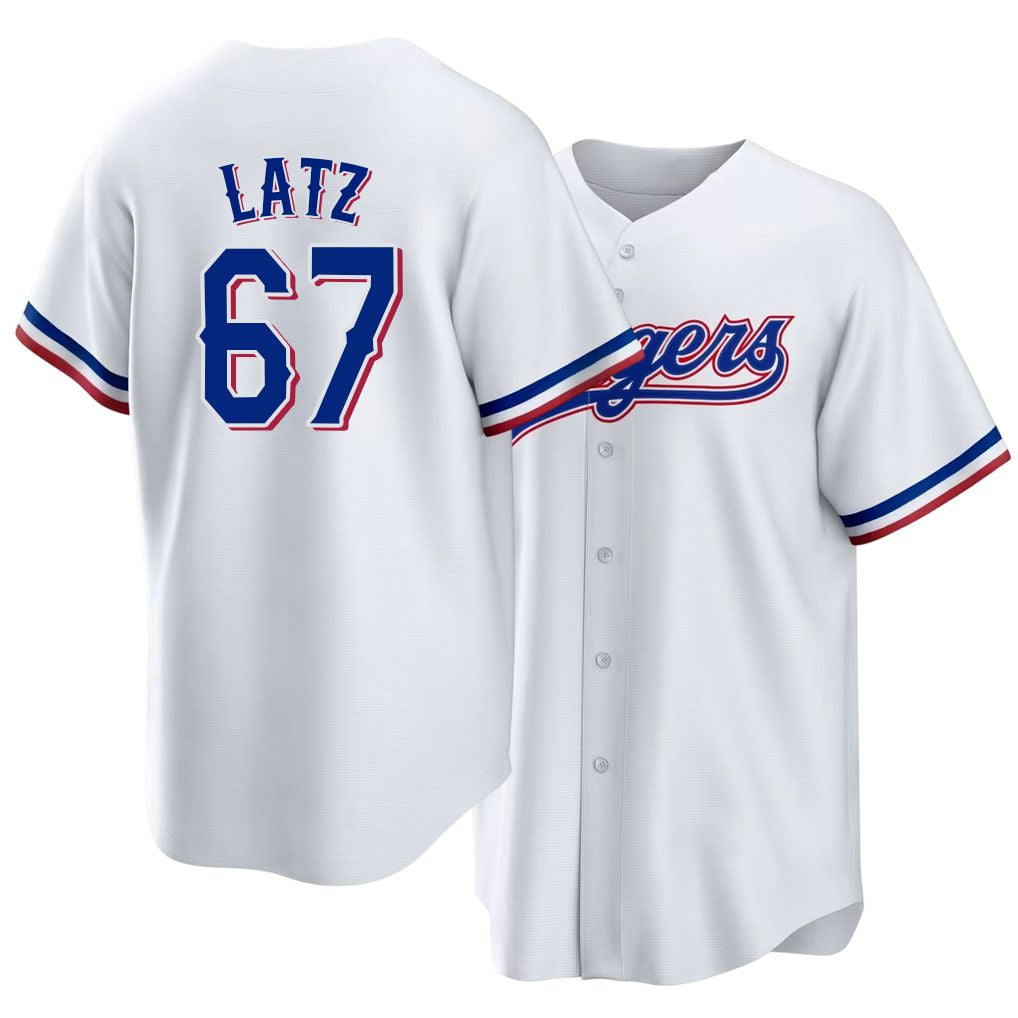 Texas #67 Latz Player Baseball Short Sleeve white Jersey Jacob For Men Women Youth Gift