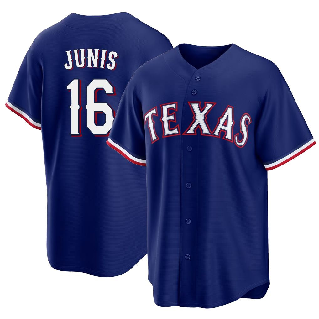 Texas #16 Junis Player Baseball Short Sleeve royal Jersey Jakob For Men Women Youth Gift