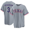 Texas #3 Pederson Player Baseball Short Sleeve gray Jersey Joc For Men Women Youth Gift