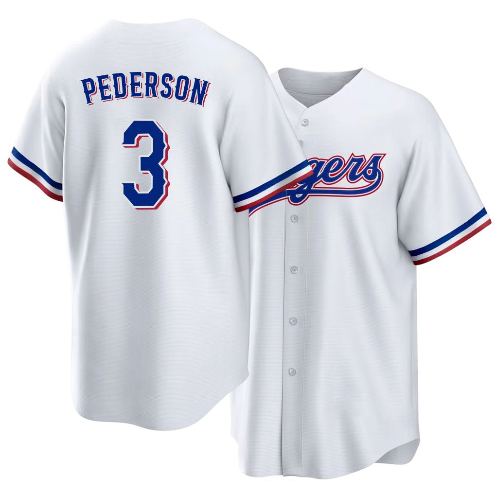 Texas #3 Pederson Player Baseball Short Sleeve white Jersey Joc For Men Women Youth Gift
