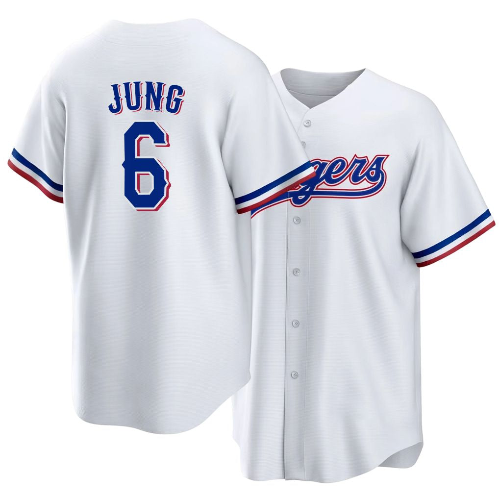 Texas #6 Jung Player Baseball Short Sleeve white Jersey Josh For Men Women Youth Gift