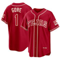 Texas #1 Gore Player Baseball Short Sleeve Red Jersey MacKenzie For Men Women Youth Gift