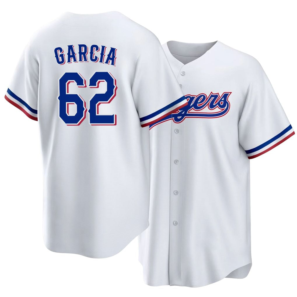 Texas #62 Garcia Player Baseball Short Sleeve white Jersey Robert For Men Women Youth Gift