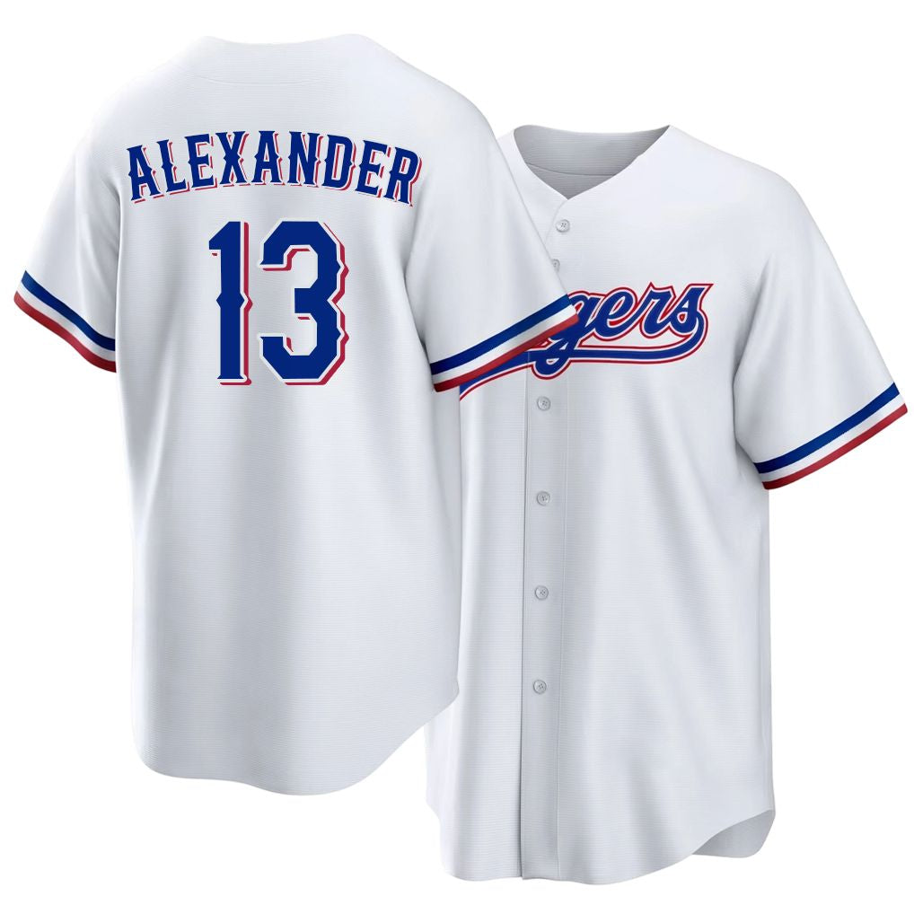 Texas #13 Alexander Player Baseball Short Sleeve white Jersey Tyler For Men Women Youth Gift