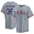 Texas #36 Langford Player Baseball Short Sleeve gray Jersey Wyatt For Men Women Youth Gift