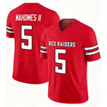 Texas Tech #5 Mahomes II Player College Football V Neck Short Sleeve Red Jersey Patrick For Men Youth Women