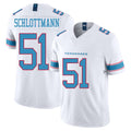 Tennessee #51 Schlottmann Player Football V Neck Short Sleeve White Jersey Austin For Men Youth Women Gift