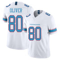 Tennessee #80 Oliver Player Football V Neck Short Sleeve White Jersey Bryce For Men Youth Women Gift