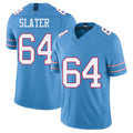Tennessee #64 Slater Player Football V Neck Short Sleeve Light Blue Jersey Jackson For Men Youth Women Gift