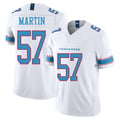 Tennessee #57 Martin Player Football V Neck Short Sleeve White Jersey Jacob For Men Youth Women Gift