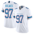 Tennessee #97 Holmes Player Football V Neck Short Sleeve White Jersey Jalyn For Men Youth Women Gift