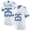 Tennessee #25 Williams Player Football V Neck Short Sleeve White Jersey Joshua For Men Youth Women Gift