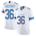 Tennessee #36 Chestnut Player Football V Neck Short Sleeve White Jersey Julius For Men Youth Women Gift