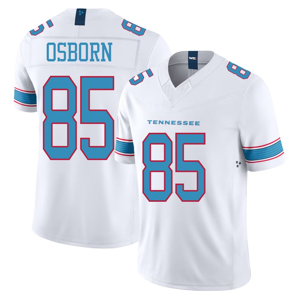 Tennessee #85 Osborn Player Football V Neck Short Sleeve White Jersey K.J. For Men Youth Women Gift