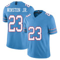 Tennessee #23 Winston Jr. Player Football V Neck Short Sleeve Light Blue Jersey Kevin For Men Youth Women Gift