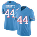 Tennessee #44 Diabate Player Football V Neck Short Sleeve Light Blue Jersey Mohamoud For Men Youth Women Gift