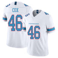 Tennessee #46 Cox Player Football V Neck Short Sleeve White Jersey Morgan For Men Youth Women Gift