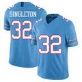Tennessee #32 Singleton Player Football V Neck Short Sleeve Light Blue Jersey Nicholas For Men Youth Women Gift