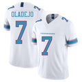 Tennessee #7 Oladejo Player Football V Neck Short Sleeve White Jersey Oluwafemi For Men Youth Women Gift