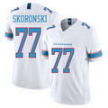 Tennessee #77 Skoronski Player Football V Neck Short Sleeve White Jersey Peter For Men Youth Women Gift