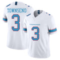 Tennessee #3 Townsend Player Football V Neck Short Sleeve White Jersey Tommy For Men Youth Women Gift