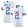Tennessee #2 Spears Player Football V Neck Short Sleeve White Jersey Tyjae For Men Youth Women Gift
