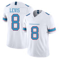 Tennessee #8 Levis Player Football V Neck Short Sleeve White Jersey Will For Men Youth Women Gift