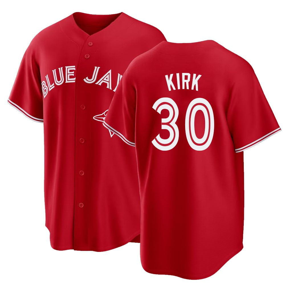 Toronto #30 Kirk Player Baseball Short Sleeve Red Jersey Alejandro For Men Women Youth Gift