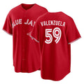 Toronto #59 Valenzuela Player Baseball Short Sleeve Red Jersey Brandon For Men Women Youth Gift
