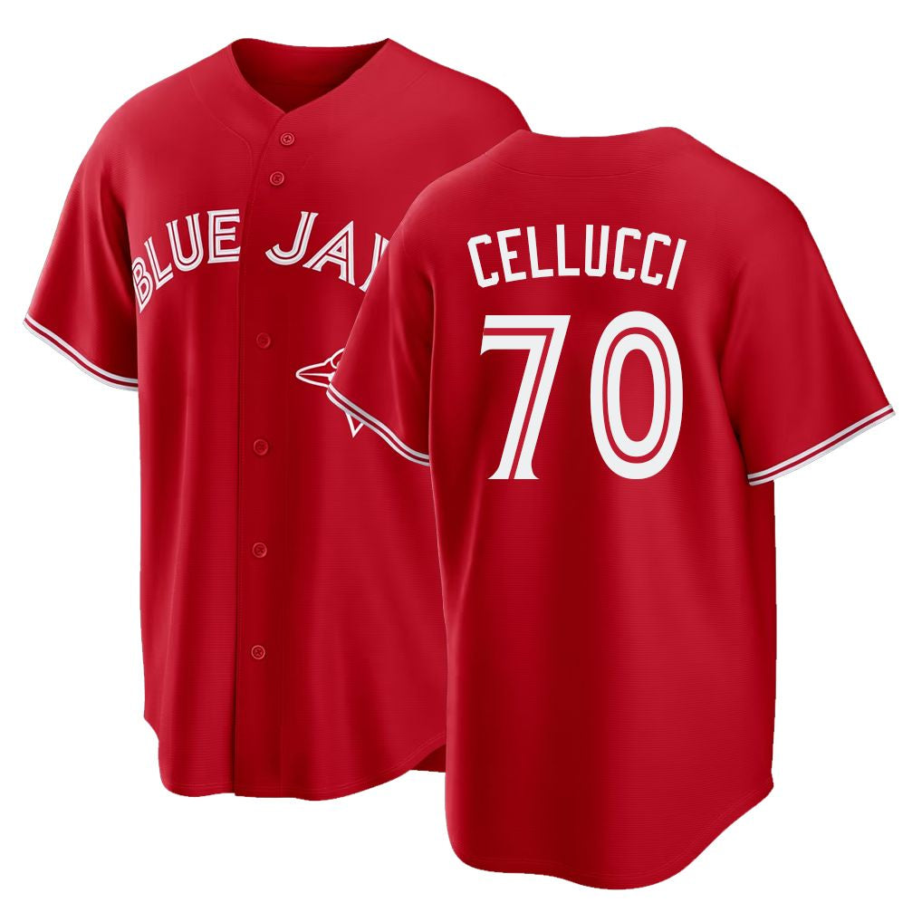 Toronto #70 Cellucci Player Baseball Short Sleeve Red Jersey Brendan For Men Women Youth Gift