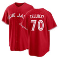 Toronto #70 Cellucci Player Baseball Short Sleeve Red Jersey Brendan For Men Women Youth Gift