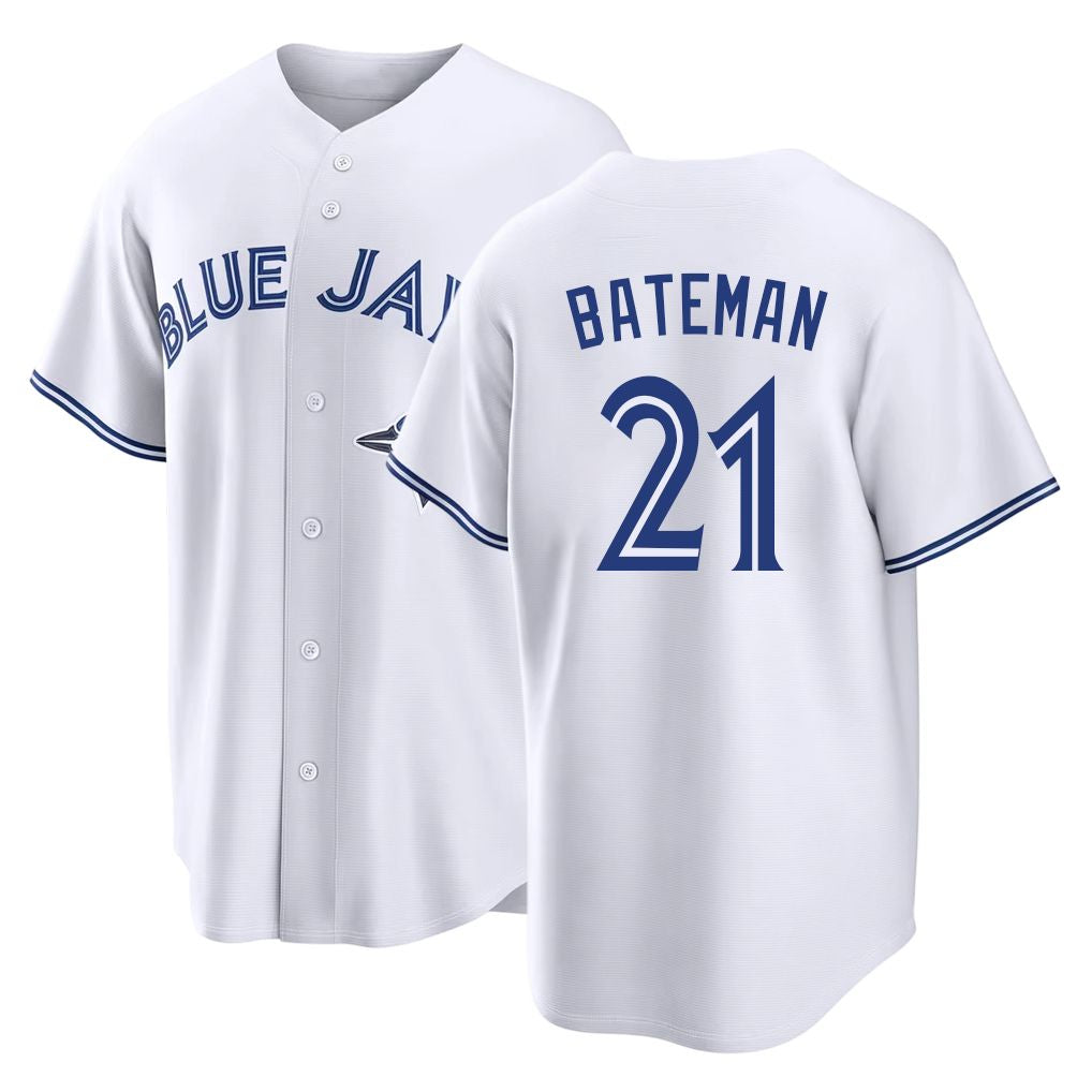 Toronto #21 Bateman Player Baseball Short Sleeve White Jersey Brett For Men Women Youth Gift