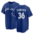 Toronto #36 Schneider Player Baseball Short Sleeve Royal Jersey Davis For Men Women Youth Gift