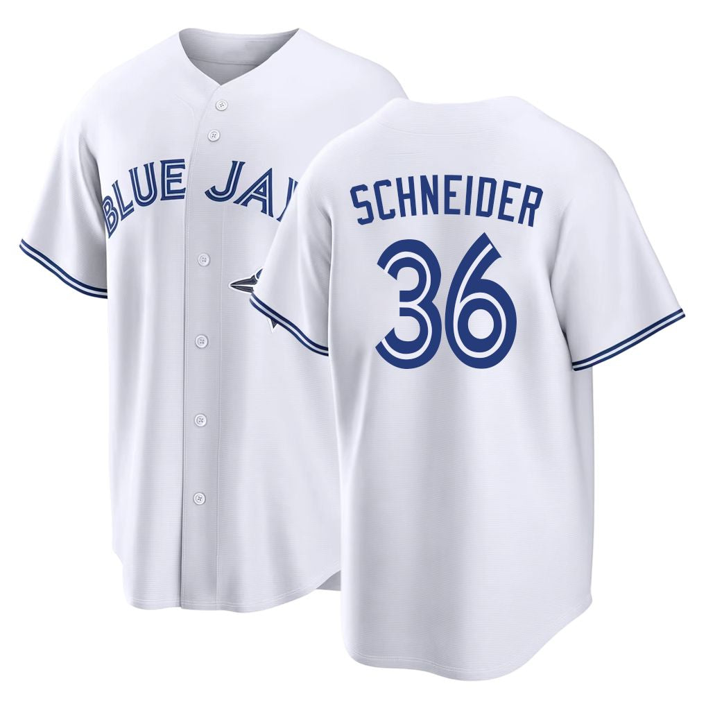 Toronto #36 Schneider Player Baseball Short Sleeve White Jersey Davis For Men Women Youth Gift