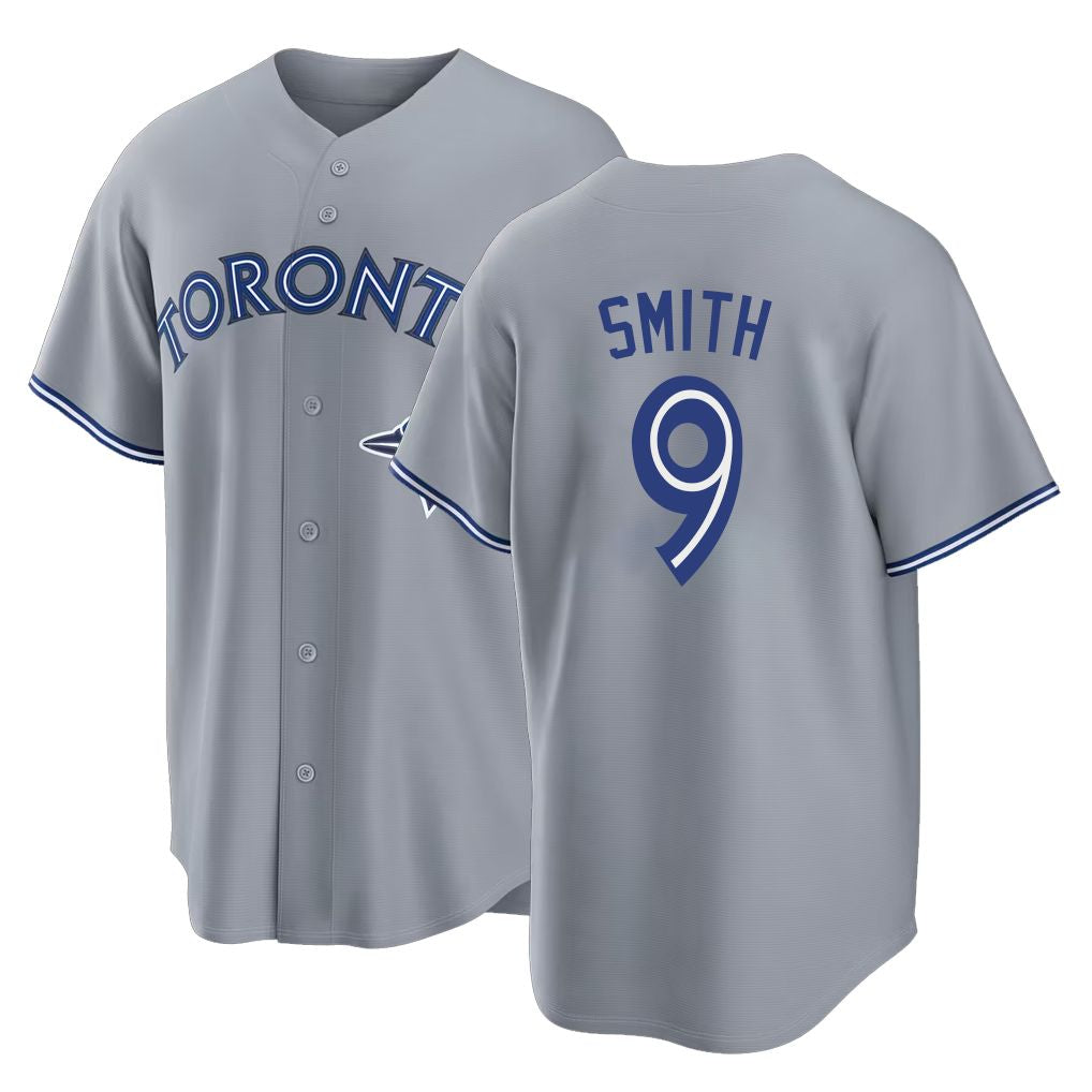 Toronto #9 Smith Player Baseball Short Sleeve Gray Jersey Josh For Men Women Youth Gift