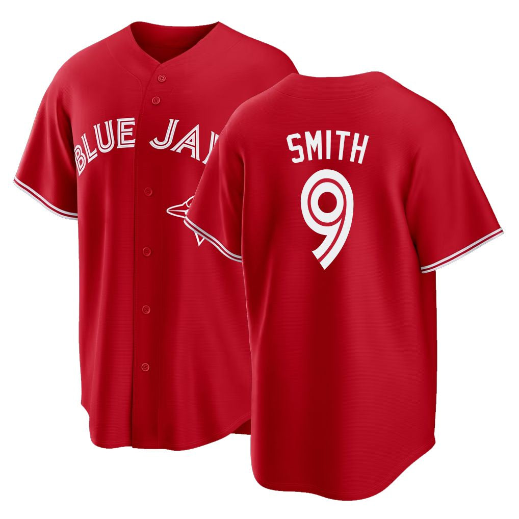 Toronto #9 Smith Player Baseball Short Sleeve Red Jersey Josh For Men Women Youth Gift