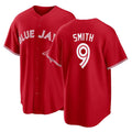 Toronto #9 Smith Player Baseball Short Sleeve Red Jersey Josh For Men Women Youth Gift