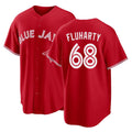 Toronto #68 Fluharty Player Baseball Short Sleeve Red Jersey Mason For Men Women Youth Gift