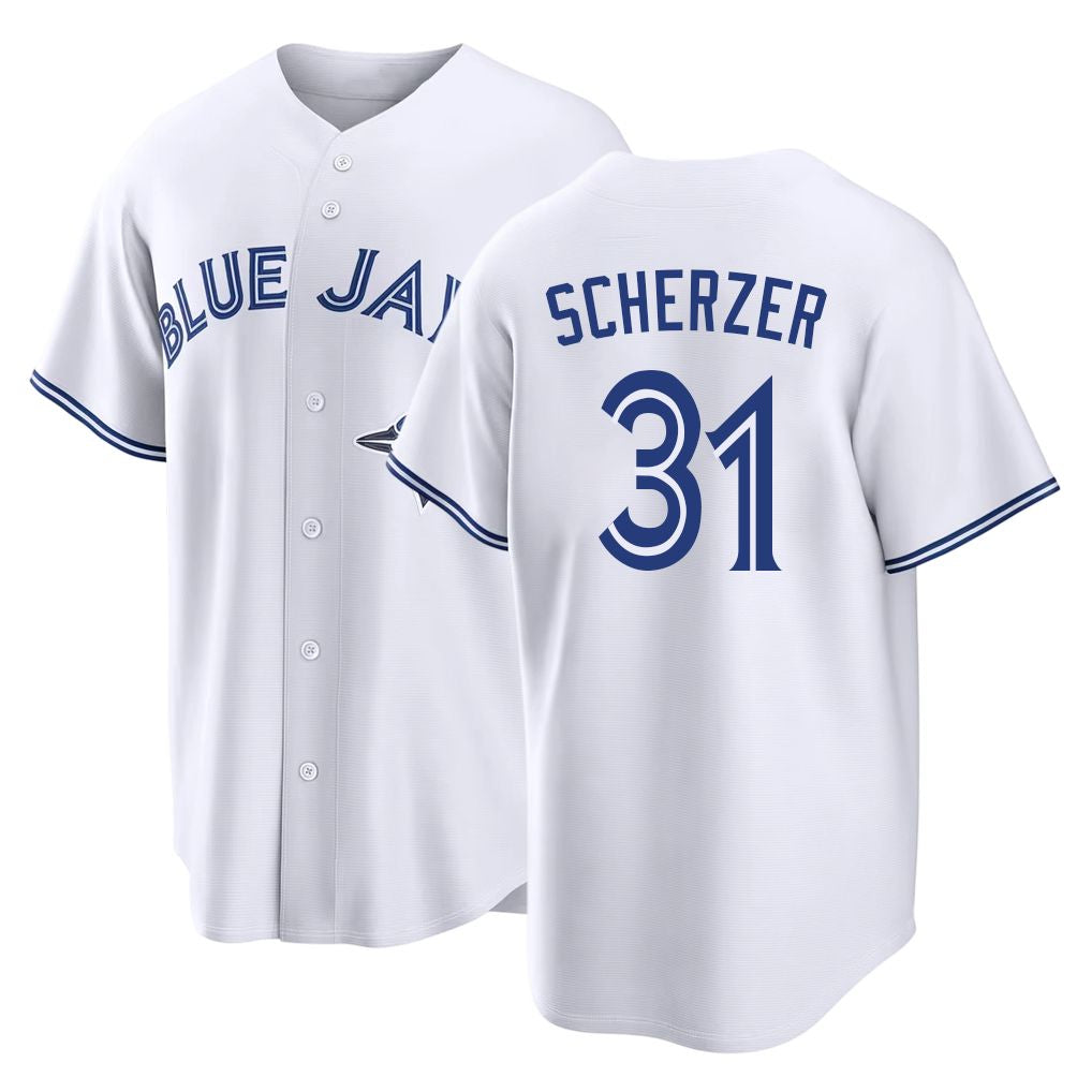 Toronto #31 Scherzer Player Baseball Short Sleeve White Jersey Max For Men Women Youth Gift
