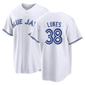 Toronto #38 Lukes Player Baseball Short Sleeve White Jersey Nathan For Men Women Youth Gift