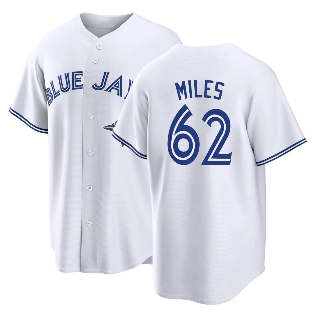 Toronto #62 Miles Player Baseball Short Sleeve White Jersey Spencer For Men Women Youth Gift