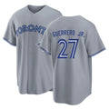 Toronto #27 Guerrero Jr. Player Baseball Short Sleeve Gray Jersey Vladimir For Men Women Youth Gift